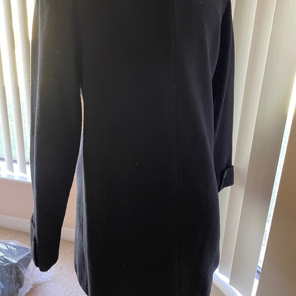 Wayne stuart mid tight black winter coat size 4 - Picture 4 of 5
